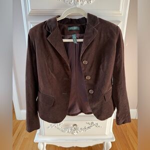 Ralph Lauren Brown Velvet Women's Blazer size 6P
